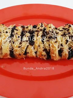 Foto resep Choco Banana Strudel (Homemade)