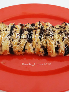 Foto resep Choco Banana Strudel (Homemade)
