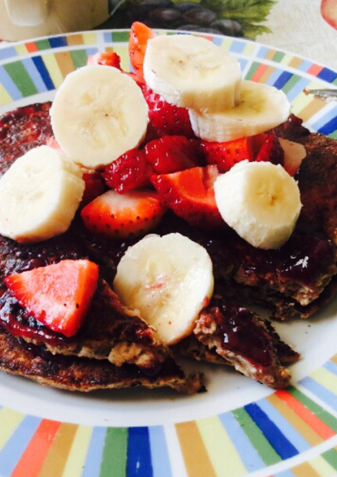 Una foto de Hot cake nutritivo de plátano y avena