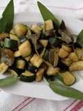 Zucchine trifolate alla salvia