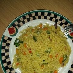 Vegetable noodles A picture of Vegetable noodles.