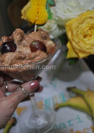 عکسی از دستور بستنی موزی فوری