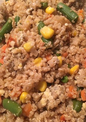 A picture of Quinoa Fried “Rice”.