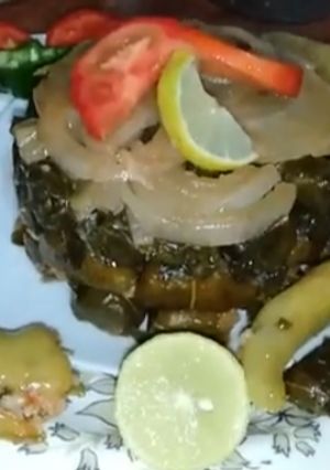 صورة لوصفة طاجن ورق العنب