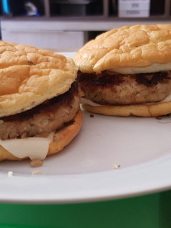 Una foto de Hamburguesa sana