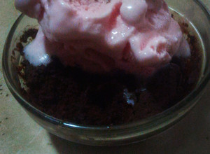 Una foto de Brownie de microondas con Maizina