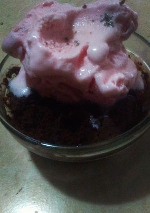 Una foto de Brownie de microondas con Maizina