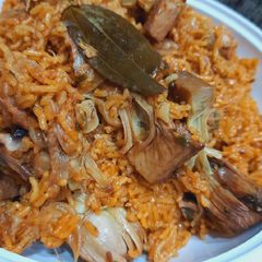 A picture of Jackfruit(kathal)biryaani in pressure cooker.