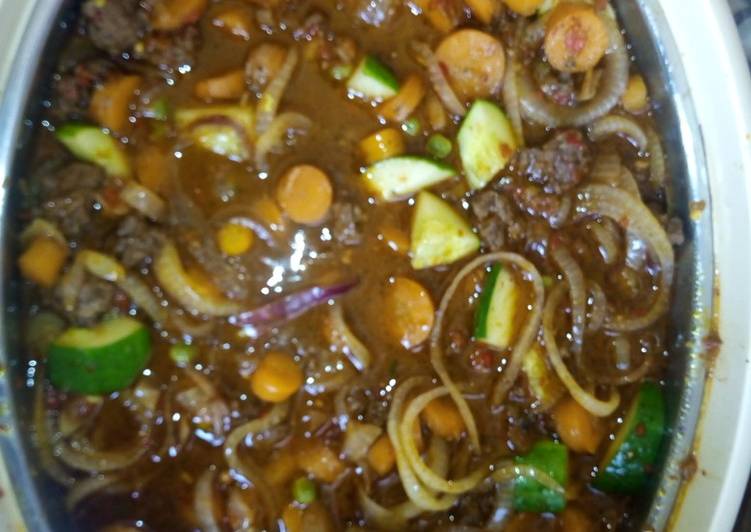 Recipe of Super Quick Homemade Mince meat with vegetables