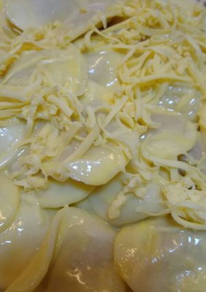 Una foto de Sorrentinos con salsa cheddar