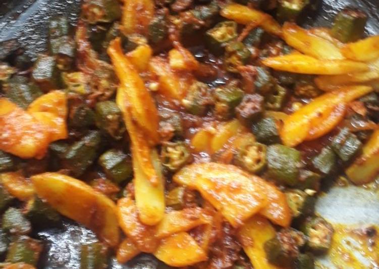 Easiest Way to Make Award-winning Masala bhindi aaloo