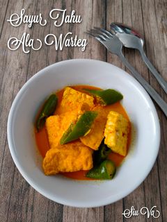 Foto resep Sayur Tahu Ala Warteg
