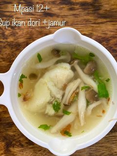 Foto resep Mpasi 12+ Sup ikan dori jamur