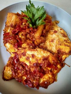 Foto resep Balado telur ceplok kentang