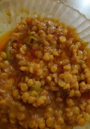 A picture of Dhaba style daal chana.