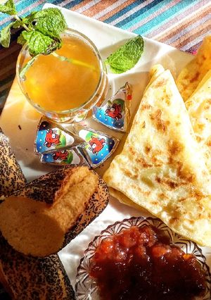 صورة لوصفة فطور مغربي المسمن