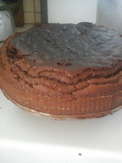 Una foto de Torta húmeda de chocolate sin huevo
