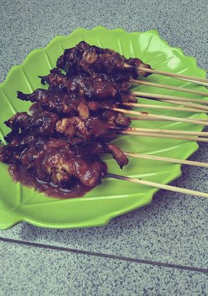 Foto resep Sate jamur tiram saos kacang