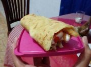 A picture of cabbage lettuce shawarma
