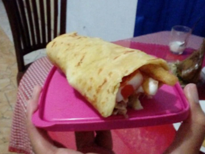 Easy Steps to Prepare Chicken Shawarma/Chicken Wrap with French Fries the So Delicious Really delicious