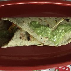 A picture of Paneer tikka roll.