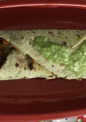 A picture of Paneer tikka roll.