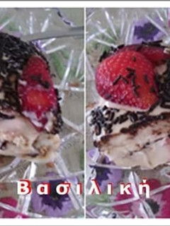 Φωτογραφία της συνταγής Εύκολο δροσερό γλυκό μπισκότου με φράουλες
