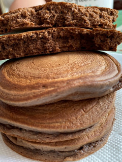 Una foto de Tortitas de avena de chocolate