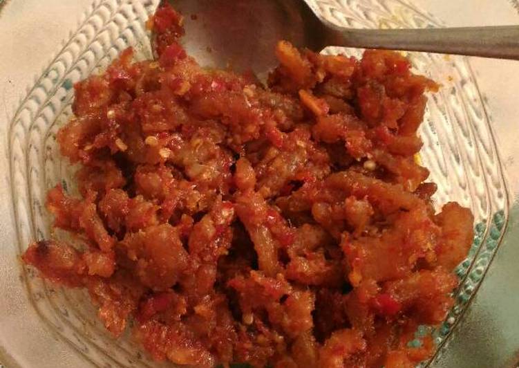 Langkah Mudah untuk Menyiapkan Sambal ebi pedes banget, Lezat Sekali