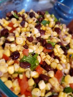 A picture of Corn and Black bean salsa.