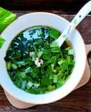 Canh cải thìa nấu thịt xay