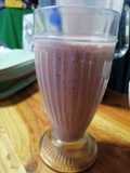 Batido de plátano, frutilla y avena