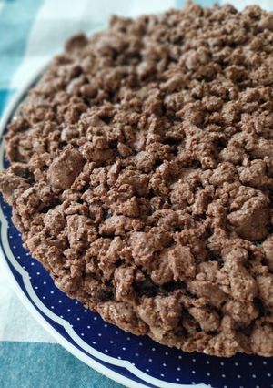 Foto di Sbriciolata al cioccolato e pere con confettura di pere e cacao