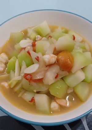 Foto resep Tumis labu siam udang