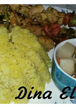 صورة لوصفة رز بالكارى والكركم