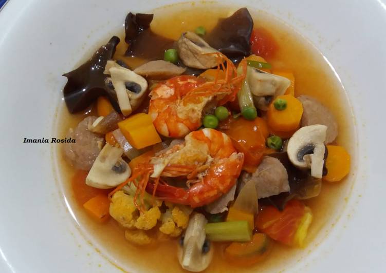 Cara Gampang memasak Sup jamur segar yang Bisa Manjain Lidah
