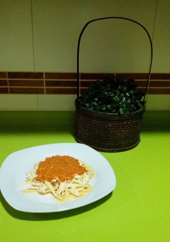 Una foto de Tallarines con atún con thermomix