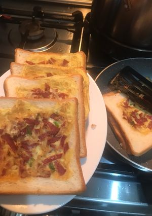 Foto resep Roti bakar slice beef simple ala bunvan