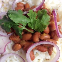 A picture of Rajma chawal.