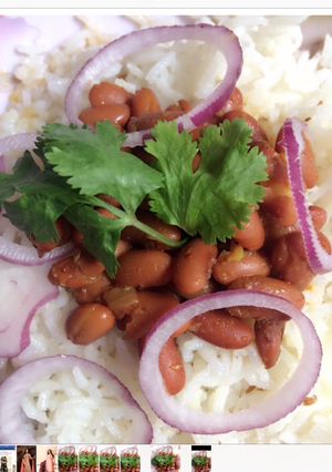 A picture of Rajma chawal.