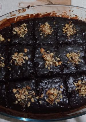 صورة لوصفة بسبوسة بصوص شكلاطة والكركاع