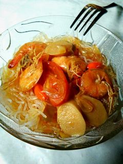 Foto resep Bihun kuah udang sosis asam manis