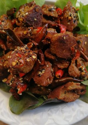 รูปของ 麻辣素鸡ไก่ผัดพริกเกลือ(เจ)​