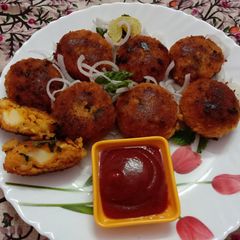A picture of Cheese poha cutles.