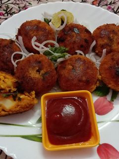A picture of Cheese poha cutles.