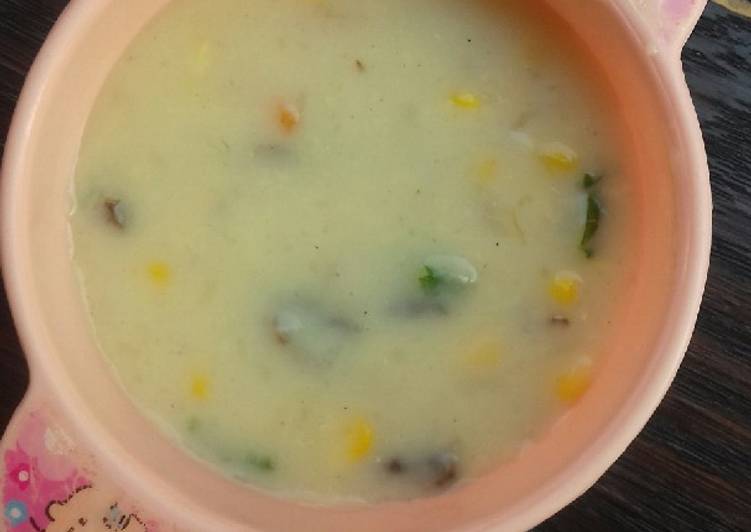 Resep Sup krim jagung &amp; jamur, Menggugah Selera