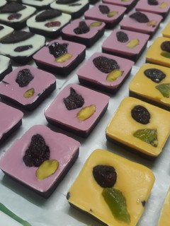 A picture of Nuts and berries chocolates.