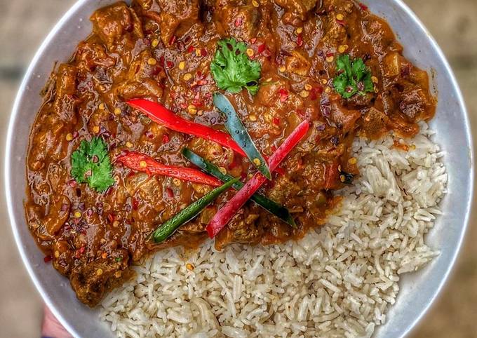 Slow Cooked Lamb Madras w/ Rice