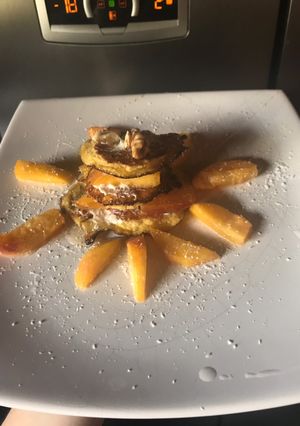 Una foto de Torre de hotcake sin tacc, sin azúcar light con poquitos ingredientes