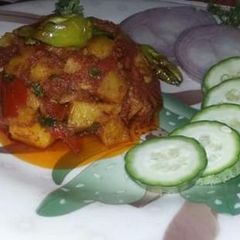 A picture of Fry Allu ka salan.